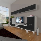 Resim Decoraktiv Eko 9 Slm DVD Silver Tv Ünitesi Tv Sehpası - Beyaz - Siyah 