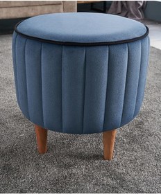 Resim Favora Lindy Puf - Mavi Mavi 