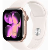 Resim Apple Watch Series 11 MEU44TU/A GPS 42 MM Akıllı Saat M-L Bulut Pembemsi Spor Kordon (Apple Türkiye Garantili) 