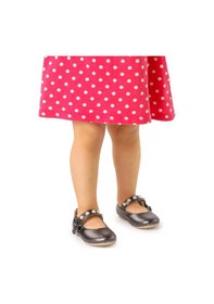 Resim Kiko Kids İncili Günlük Cırtlı Kız Çocuk Babet Ayakkabı 253 Platin 001 