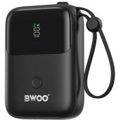 Resim Bwoo 10.000 Mah Kompakt Type-C ve Lightning (Iphone) Çıkışlı LED Ekranlı Hızlı Şarj Destekli Powerbank 