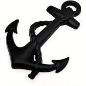 Resim Gateesat Siyah 1 Adet Korsan Gemi Çapası Izgara Rozeti Dayanıklı Metal Yapı 