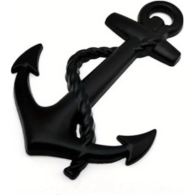 Resim Gateesat Siyah 1 Adet Korsan Gemi Çapası Izgara Rozeti Dayanıklı Metal Yapı 