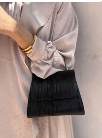 Resim Kadın Siyah Abiye Zincir Askılı El Çantası Siyah 