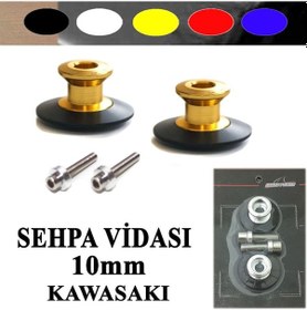 Resim Kawasaki Sehpa Kaldırma Vida Seti Shark Power Sarı Renk 