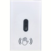 Resim 1 adet Duvar Anahtarı Dalga İnfrared Sensörü, Dokunmadan US 220V 110V, Cam Ekran Panel Elektrik Gücü Açma/Kapama Lambası, İnfrared Sensörü, Sert Kablolu, 110V-240V Uyumlu, Ev Aydınlatması için Uzaktan Kumanda ile 