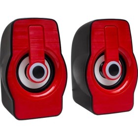Resim Ayt Magicvoice MV-4941 2.0 Multimedia Rgb Işıklı 3 Watt * 2 USB Hoparlör Siyah/kırmızı 