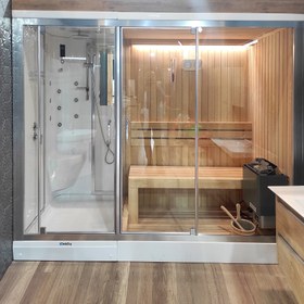 Resim Duvardan Duvara Kompakt Sauna | Mod - 110x250 / Siyah / Tekneli 