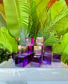 Resim 2’li Mor Cam Küp Kitap Tutucu Seti 