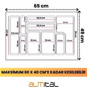 Resim Almital 66X49 Cm_gri Plastik Desenli Kaşıklık 