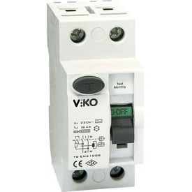 Resim Viko Kaçak Akım Rölesi Ac Tip 30mA 2x25A VTR2-2530 