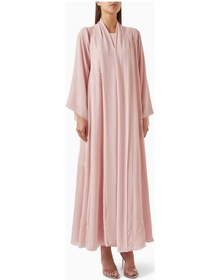 Resim Ronanna Ince Işlemeli Abaya Seti İle Günlük Şıklık Ve Konforu Yeniden Tanımlayın Açık Pembe 