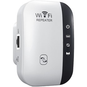 Resim Kablosuz Sinyal Yükseltici, Wifi Ağ Menzil Genişletici, 2,4 Hz Ağ, 300 Mbps Aktarım, 2 Çalışma Modu, Wep, Wpa Ve Wpa2 Bağlantısı, Lan Yuvası, Wps Fonksiyonu, Pvc, Beyaz 