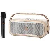 Resim Nowgo C2 60w Taşınabilir Rgb Bluetooth Hoparlör Mikrofonlu Karaoke Parti Speaker Bej 