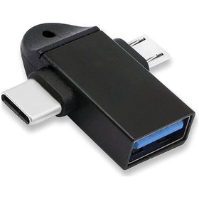 Resim Micro Usb Type C 3 In 1 Dönüştürücü Çevirici Adaptör Otg 