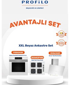 Resim Profilo FXSA243B - OE36K2P10D - DVK6J429 Beyaz XXL Fırınlı Buharlı Ankastre Set 