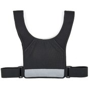 Resim Fortunelane Siyah Ergo Tasarım Spor Göğüs Çantası - Koşu, Bisiklet, Dağa Tırmanma İçin Su Geçirmez Çift Cepli Siyah 