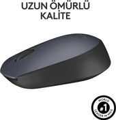 Resim Logitech M170 Kablosuz Mouse Siyah USB 12 Ay Pil Ömrü 