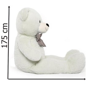 Resim Sole 175 Cm Papyonlu Dev Boy Peluş Ayı - % 100 Yerli 001 