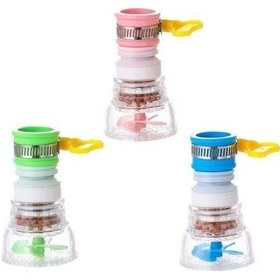 Resim Oynar Başlıklı Pervaneli Taşlı Musluk Başlığı Çok Renkli 