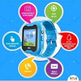 Resim Watch 4G Akıllı Çocuk Saati Mavi Wiky