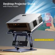 Resim Dream011 Ayarlanabilir Masaüstü Projektör Standı 10-15.6" Laptop Projektör Riser Ergonomik Taşınabilir Telefon Tutucu Gri 
