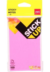 Resim Deli Sticky Notes Yapışkanlı Not Kağıdı 76x126 Mm Ultra Neon A02502 