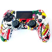 Resim Playstation 4 Desenli Kol Koruyucu Silikon Kılıf 2p4 