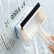 Resim 2'si 1 Arada Banyo Temizleme Fırçası & Kazıyıcı - Ergonomik Saplı Çift Taraflı Cam Kazıyıcı ve Ayna Silme, Duş, Küvet, Mutfak için Dayanıklı Plastik Fayans ve Duvar Temizleyici - Güç Gerekmez, Banyo Temizlik Araçları, Kompakt Tasarım, Kolay Tutuşlu Sap, Ev Temizleyiciler 