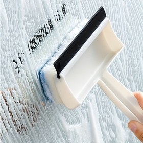 Resim 2'si 1 Arada Banyo Temizleme Fırçası & Kazıyıcı - Ergonomik Saplı Çift Taraflı Cam Kazıyıcı ve Ayna Silme, Duş, Küvet, Mutfak için Dayanıklı Plastik Fayans ve Duvar Temizleyici - Güç Gerekmez, Banyo Temizlik Araçları, Kompakt Tasarım, Kolay Tutuşlu Sap, Ev Temizleyiciler 