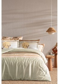 Resim Puffy Luca Çift Kişilik Saten Nevresim Takımı - Defne Turuncu 