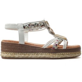 Resim Guja Kadın Taş Detaylı Günlük Sandalet 25y 25y171 Z Beyaz Beyaz 