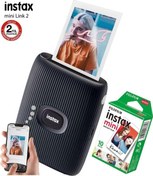 Resim instax mini Link 2 Akıllı Telefon Yazıcısı ve 10’lu Mini Film (mavi) Fujifilm