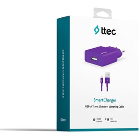 Resim Ttec Orijinal Smartcharger 2.1a Seyahat Şarj Aleti + Lightning Kablo 2 Yıl Garantili 