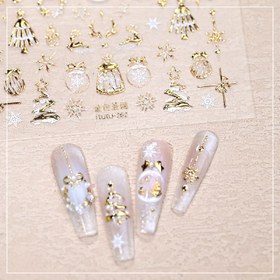 Resim Altın kabartmalı kar taneleri dallarda, 3D Noel Ağacı ve kristal top deseni, çanlar, geyikler ve daha fazla klasik tatil elementi ile Noel tırnak etiketleri! Parıldayan Blingbling Glitter Etkisi, yapışkanlı arka plan ile kolayca uygulanır, ısı gerektirmez, festif manikürler için mükemmel, Noel tırnak etiketleri, festif tırnak sanatı, şık tırnak tasarımı, dayanıklı tırnak sanatı, Noel tırnak sanatı etiketi, Noel tırnak etiketi, Noel tırnak şarmı, tırnak etiketi Noel, tırnak etiketi/tasarım 