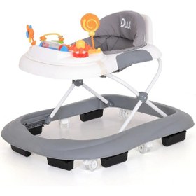 Resim Duux Plano Oyuncaklı Müzikli 3 Kademeli Örümcek Bebek Yürüteci Beyaz Gri Beyaz 