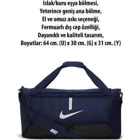 Resim Nike Spor Çantası B7 (M) 60 LT 64(U)x30(G)x31(Y) Unisex Spor ve Seyehat Çantası NK8090RS-Lacivert 