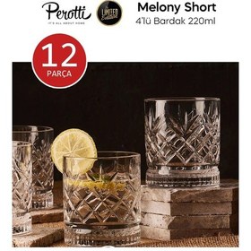 Resim Su Bardak 220 Cc Kristalize Kendinden Desenli Melony Seri 