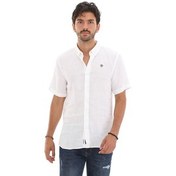 Resim Timberland Ss Linen Shirt Erkek Gömlek Beyaz 