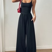Resim Kadınlar için rahat plise detaylı bol kesim tulum, ilkbahar ve yaz 