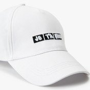 Resim Kadın Kep Şapka Slogan İşlemeli 