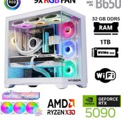 Resim Xaser Lexus X840 R7-7800X3D 32 GB 1 TB M.2 NVMe SSD 32 GB RTX5090 Free Dos Masaüstü Oyuncu Bilgisayarı 
