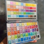 Resim 60 Renkli İnci Su Boyası Pig Seti - Güçlü Parıltı, Profesyonel Kapsama, Hafif Dayanıklılık - Glitter Katı Pigs Sanat, El Yapımı Projeler, Karışık - Sanat Malzemeleri Sanatçılar, Yetişkinler ve Tutkunlar için, Profesyonel Sanat Kullanımı 