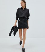 Resim Saten Gömlek Uzun Kollu 