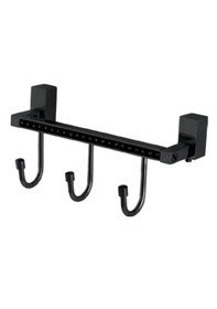 Resim Çelik Banyo Paslanmaz Pirinç Swwor 3 Lü Askılık Mat Siyah 