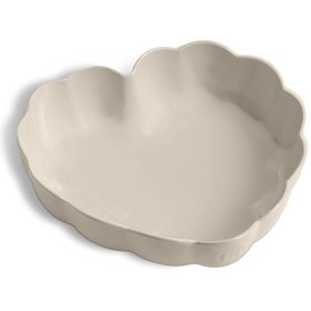 Resim Emile Henry Madeleine Fırın Kabı Kalp 6,5 x 24,5 x 26,5 cm Ekru 