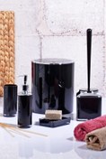 Resim HAMİDİYE AMBALAJ Beyaz Çift Baskı Kare 5 Li Lossa Banyo Seti 