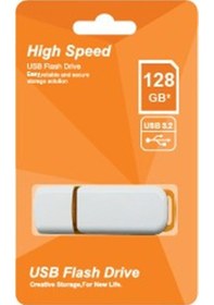 Resim Elba 128gb Plastik Beyaz-turuncu 3.2 Usb Flash Bellek 
