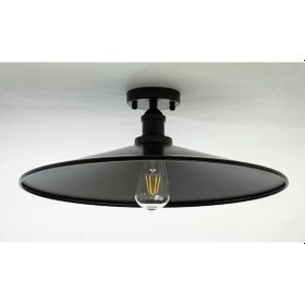 Resim Riolight Retro,rustik11,vintage Siyah Başlık 1xe27 Duylu Metal Pl Siyah 