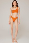 Resim Haracci Auretta Econyl Tek Omuzlu Brazilian Turuncu Kadın Bikini Takımı 